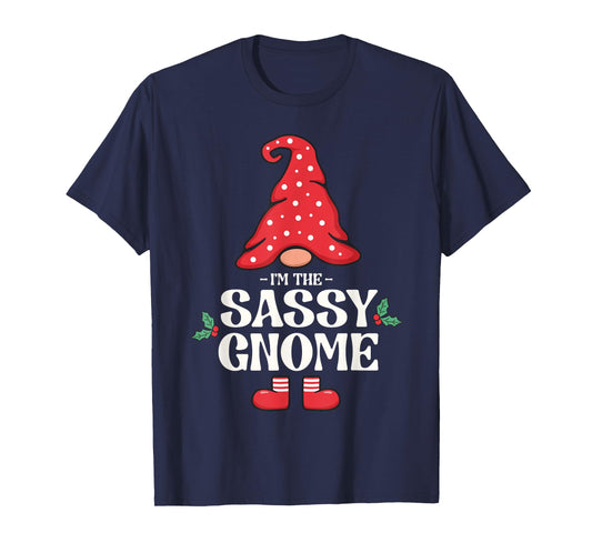 The Sassy Gnome Funny Family Matching Group Christmas T-Shirt