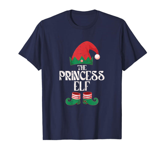 Christmas Princess Elf Xmas Family Match Girls Kids Toddlers T-Shirt