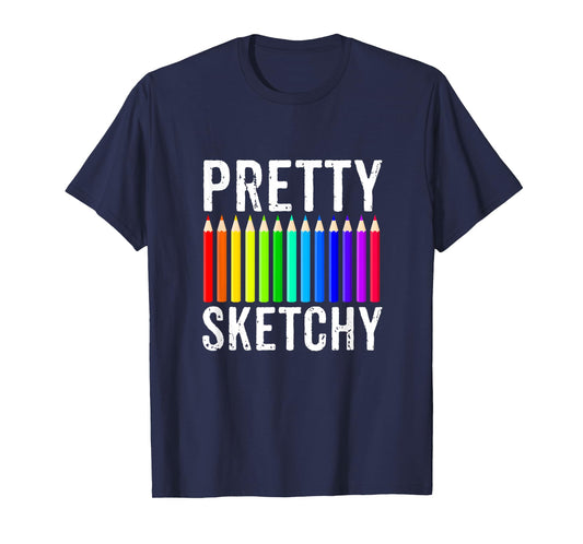 Colored Pencils I Love Art Crafty Apparel Co. Unisex-Adults, Unisex-Kids Art-themed T-Shirt Black Short Sleeve Classic Fit Crew Neck T-Shirt Small