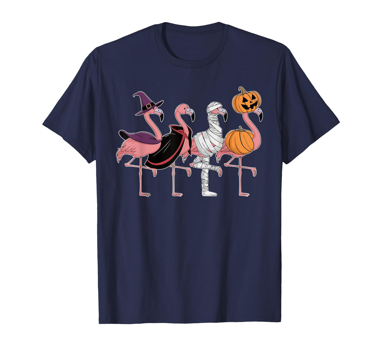 Flamingo Halloween Spooky Wading Bird Scary Trick Or Treat T-Shirt