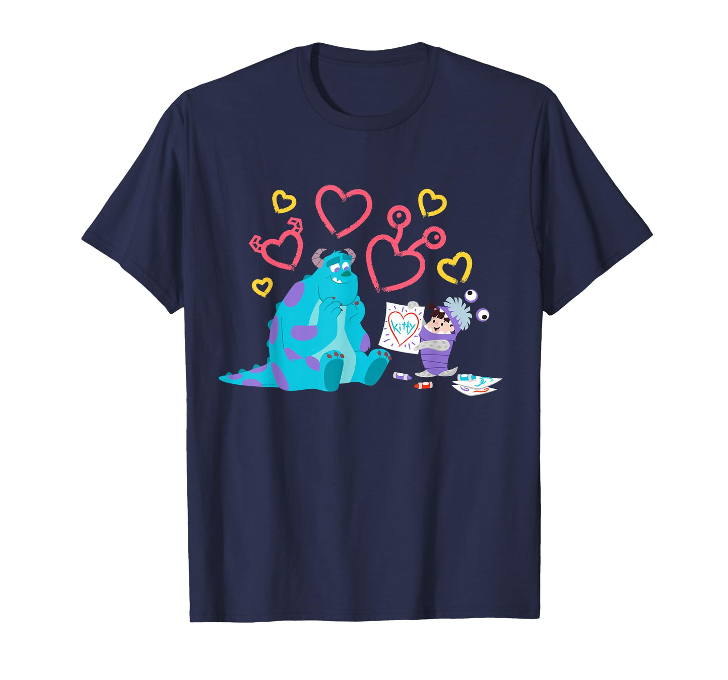 Disney and Pixar’s Monsters, Inc. Sulley Boo Kitty Hearts T-Shirt
