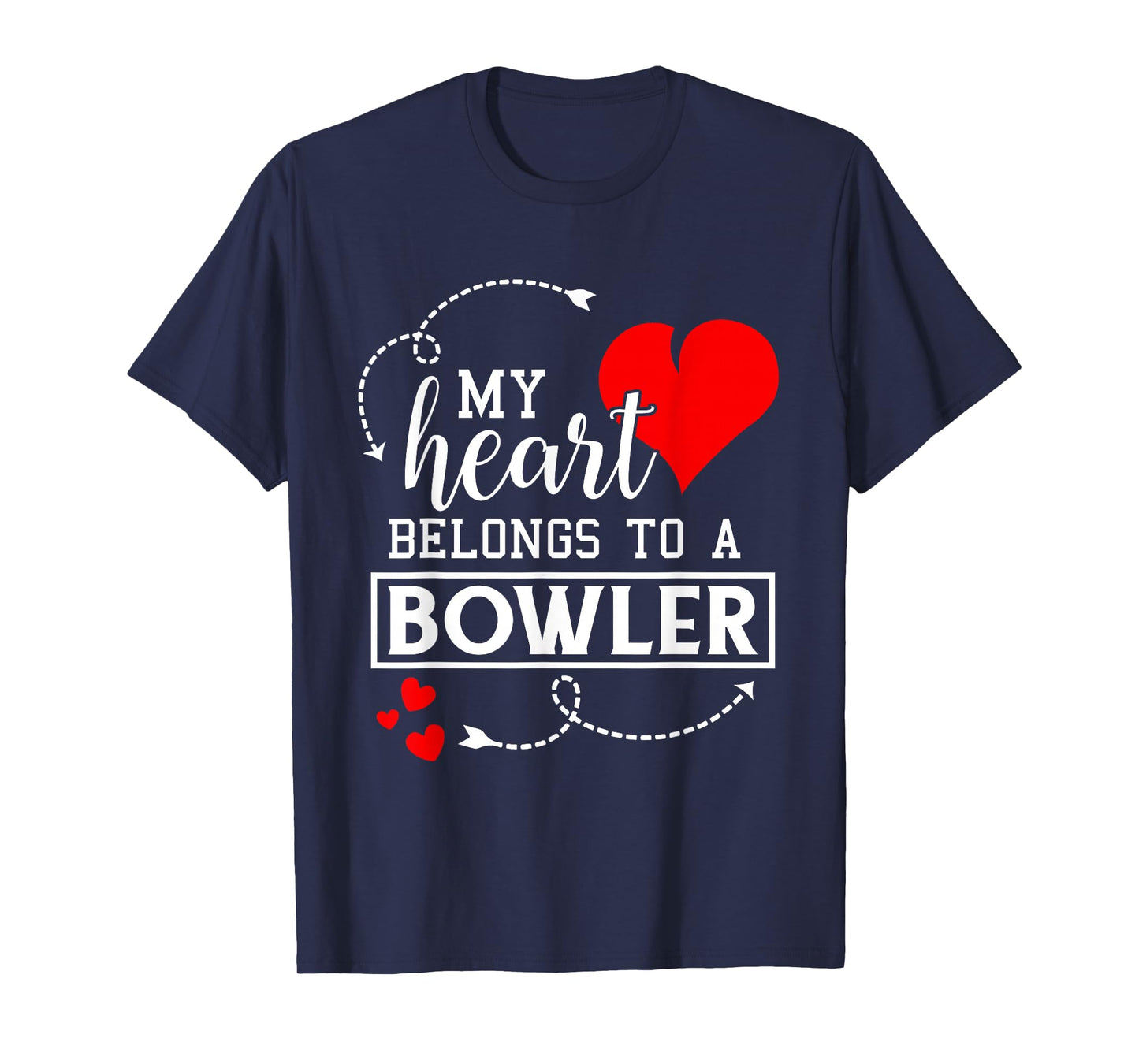 I Love My Bowler Husband Wife Gifts Valentines Day Shirt T-Shirt