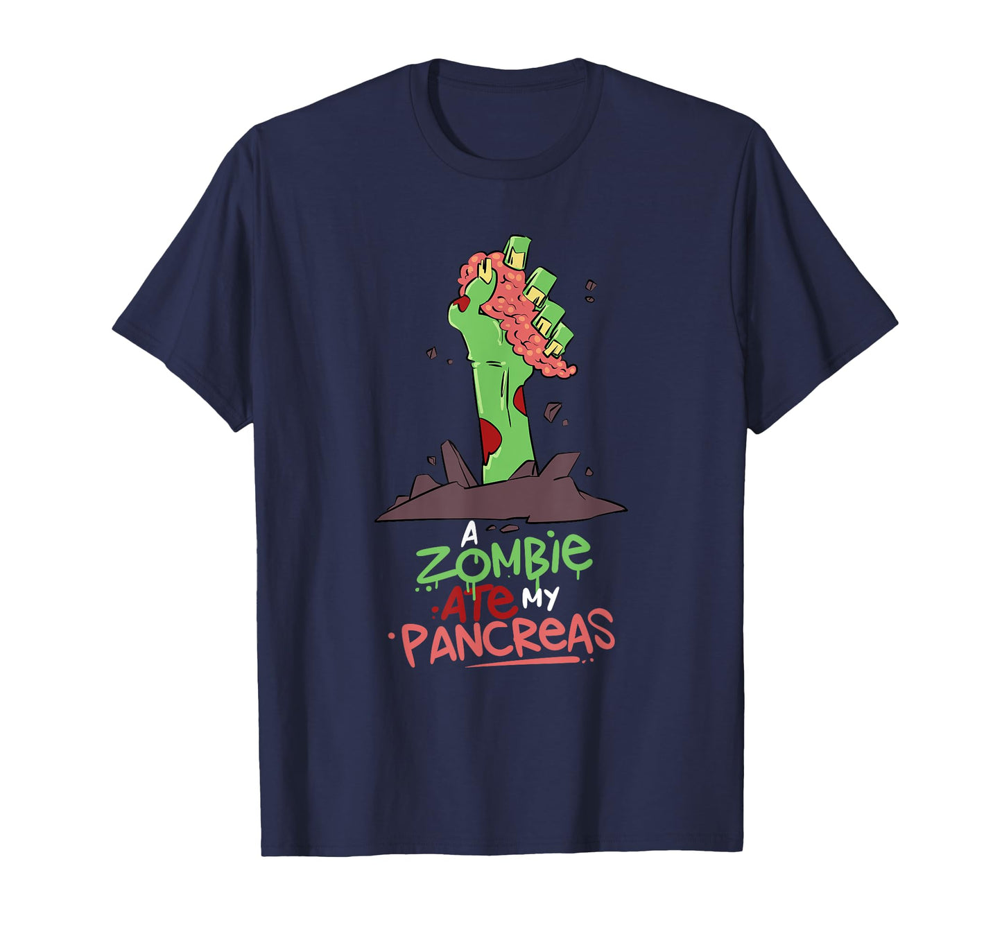 A Zombie Ate My Pancreas Type 1 Diabetes T1D Awareness T-Shirt
