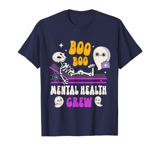 Mental Health Nurse Psych Boo Boo Crew Nursing Halloween T-Shirt