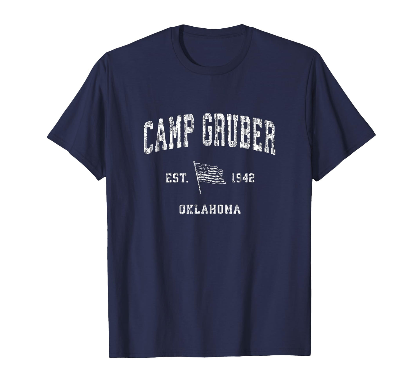 Camp Gruber Oklahoma OK T-Shirt Vintage US Flag Sports Tee T-Shirt