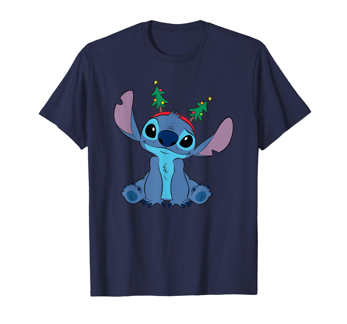 Disney Lilo & Stitch Christmas Seasonal Sitting Cute Pose T-Shirt
