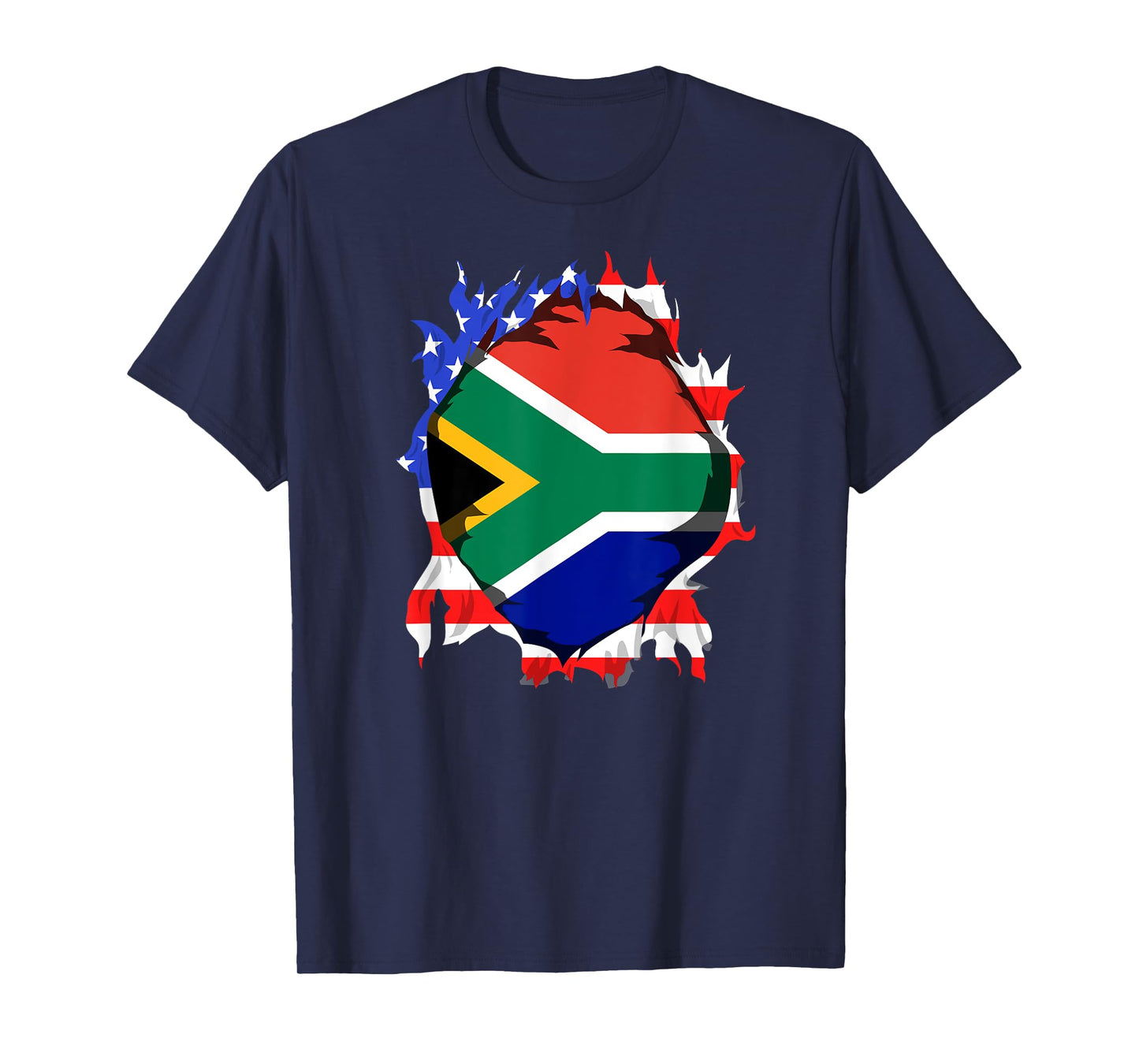 South Africa American Flag USA South African Roots Gifts T-Shirt for Women Kids Men
