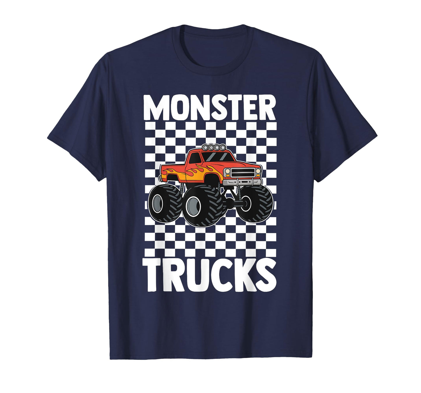 Monster Truck for Toddlers Kids Monster Truck Retro Vintage T-Shirt