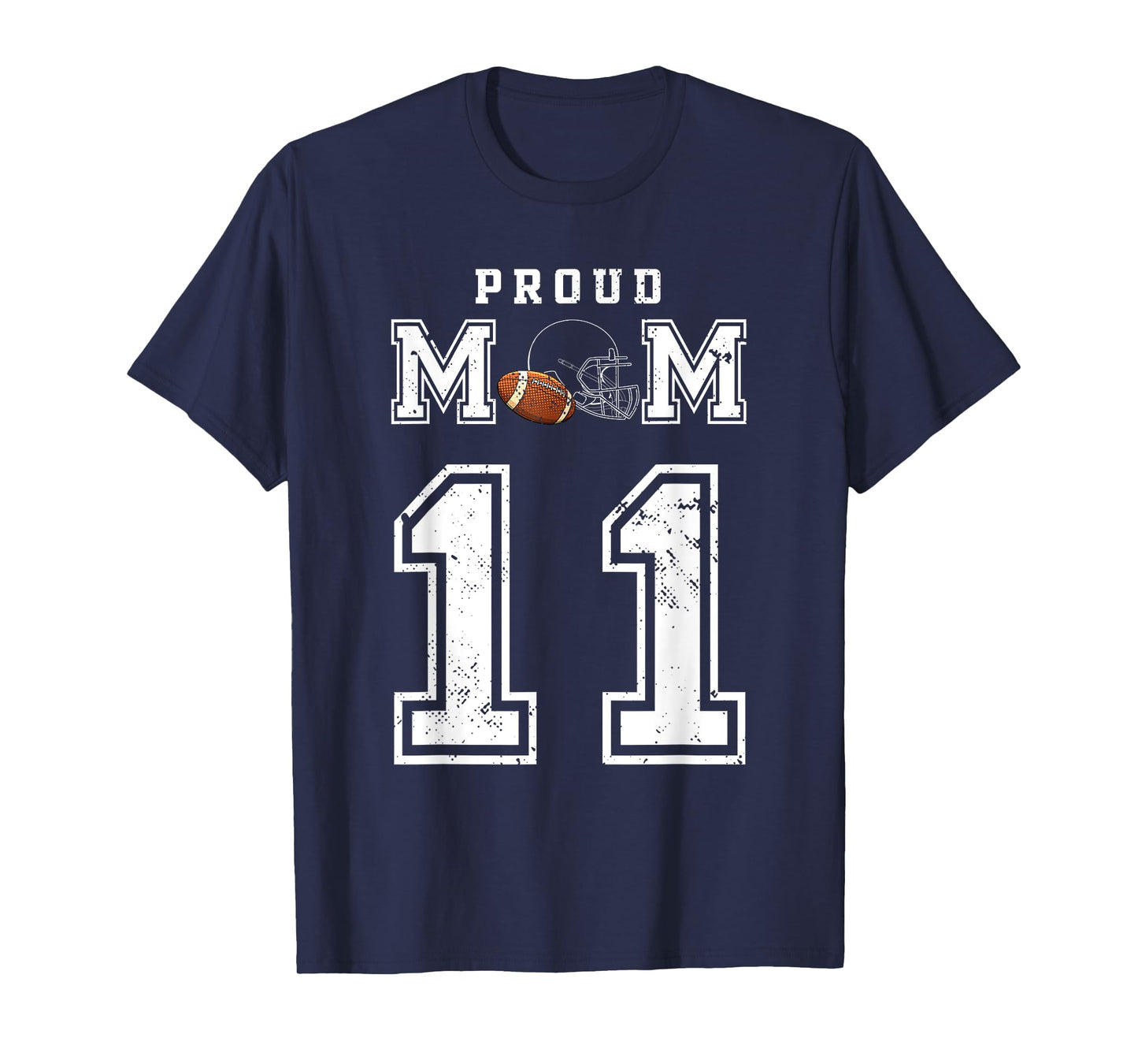 Custom Proud Football Mom Number 11 Personalized For Women T-Shirt