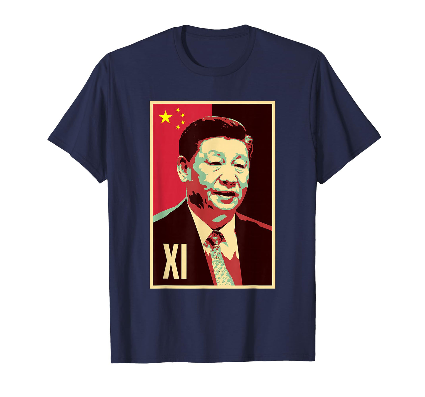 Chinese Patriotic Designs and Merch Xi Jinping China Chinese President Chairman Zhongguo CCP PRC Unisex-Adults Black Short Sleeve Classic Fit T-Shirt