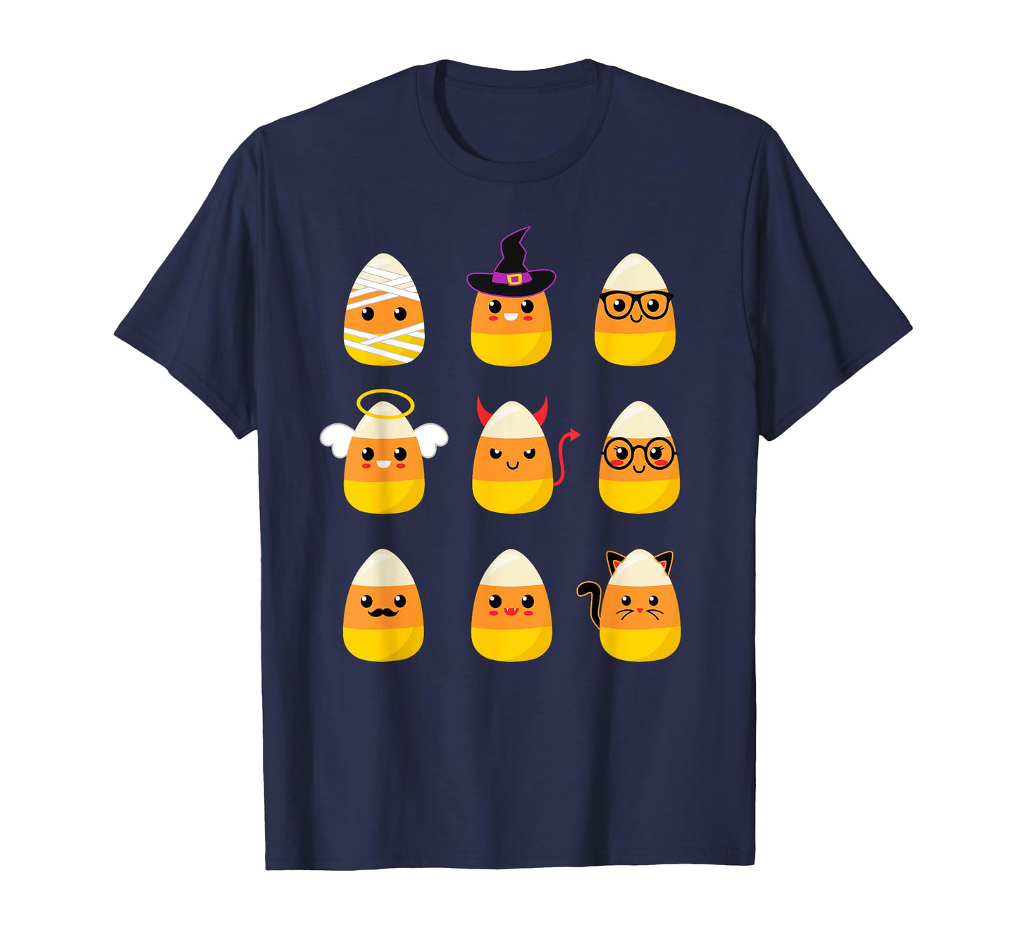 Candy Corn Costume Characters - Cute Halloween Kids T-Shirt