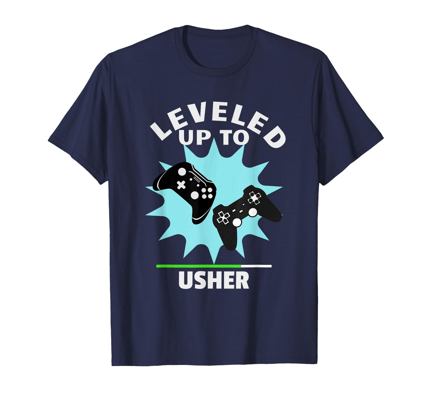Usher Wedding Gift Funny Leveled Up Gamer T-Shirt