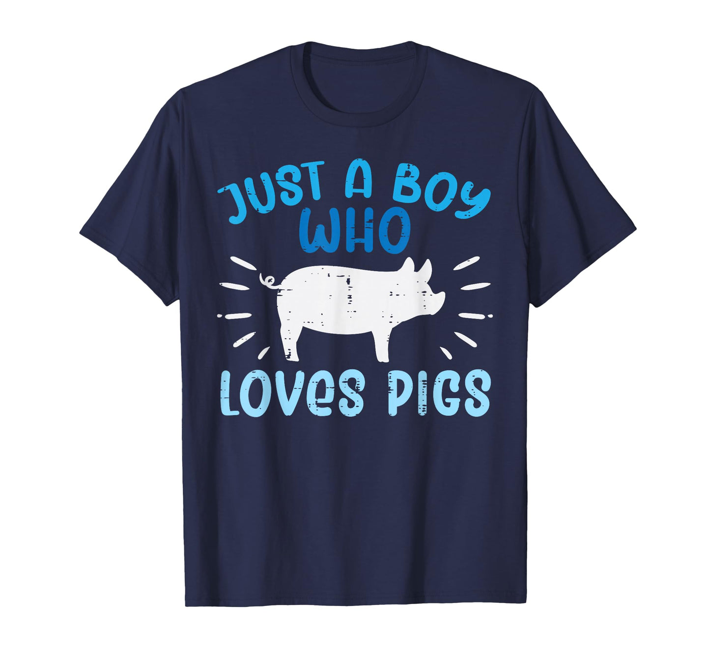 Just A Boy Who Loves Pigs Hog Farm Boys Kids Toddler Youth T-Shirt