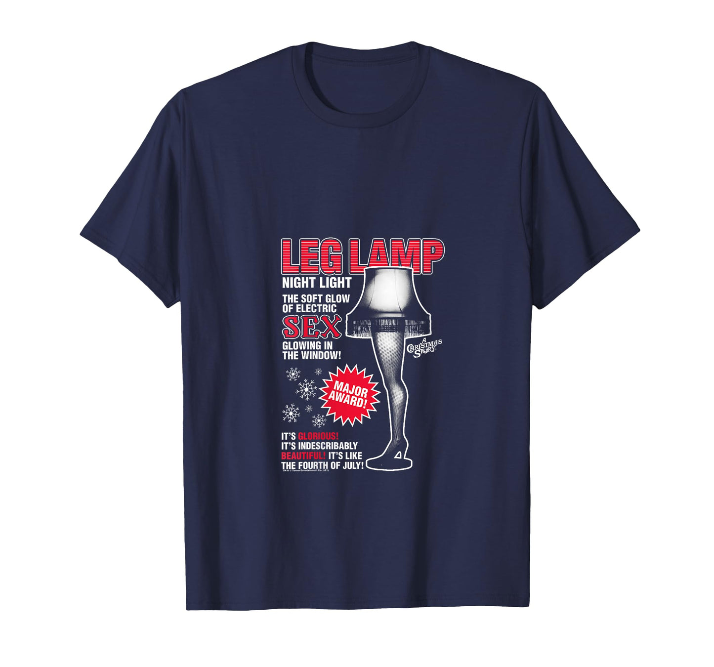 Womens A Christmas Story Leg Lamp Vintage Ad Funny Holiday V-Neck T-Shirt