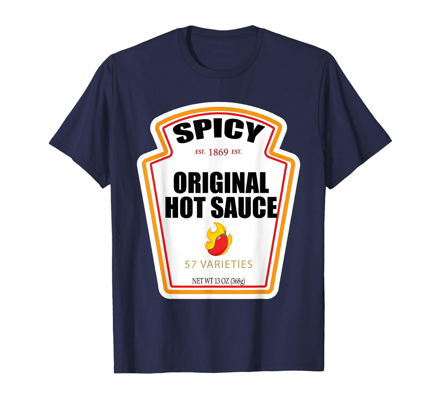 Halloween Matching Costume Spicy Chili Sauce Bottle Label T-Shirt