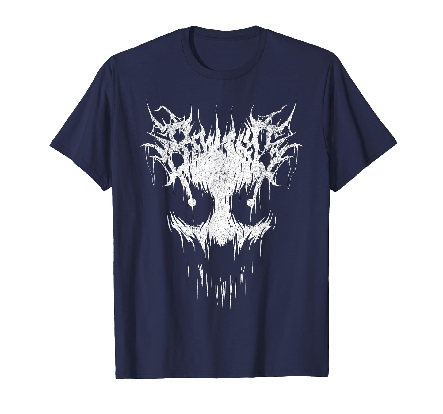 Be Kind Black Death Metal Font Creepy Ghost Face Metalhead T-Shirt