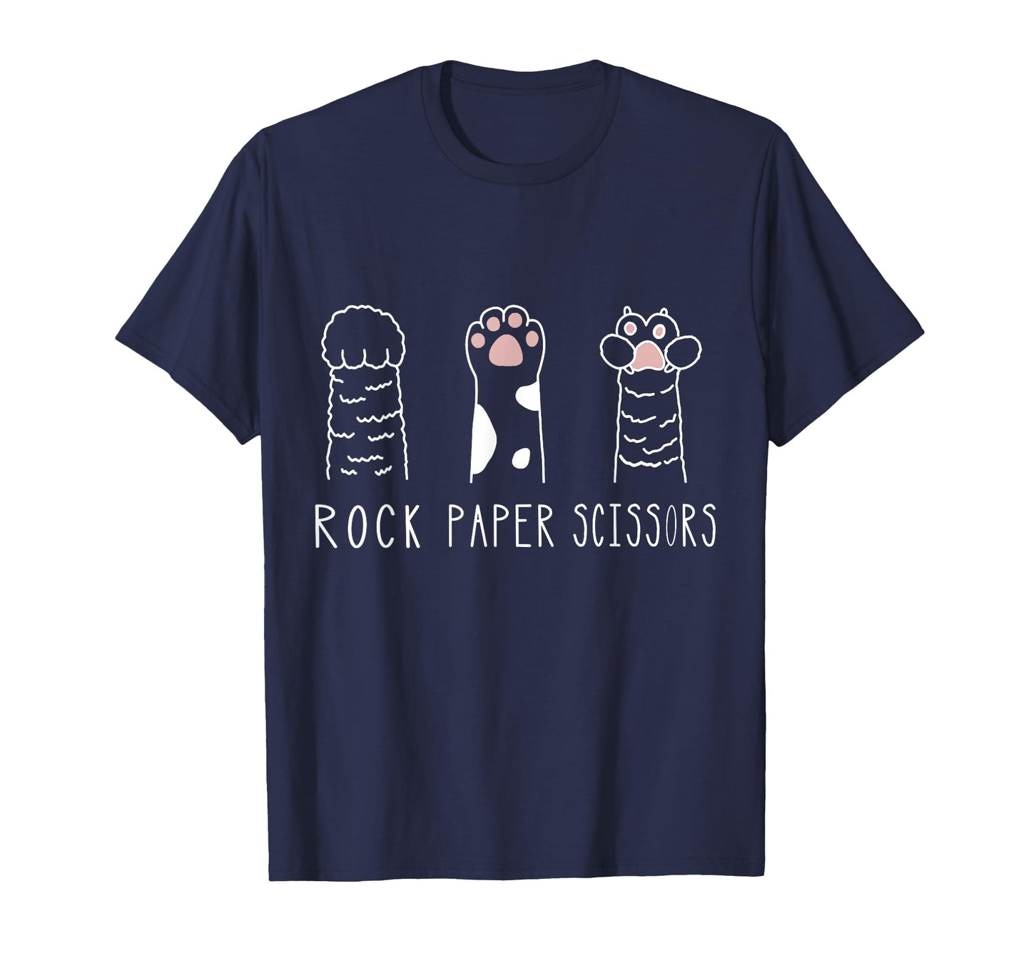 Rock Paper Scissors Cat Paw Hand Game T-Shirt