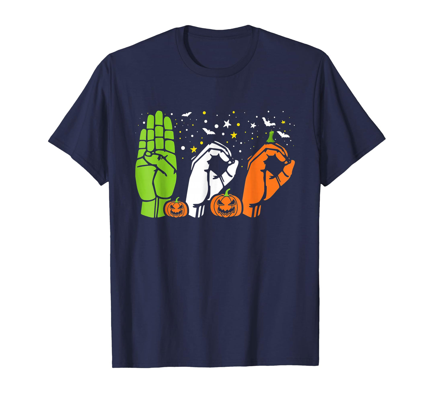 Boo Hands American Sign Language ASL Halloween Pride T-Shirt