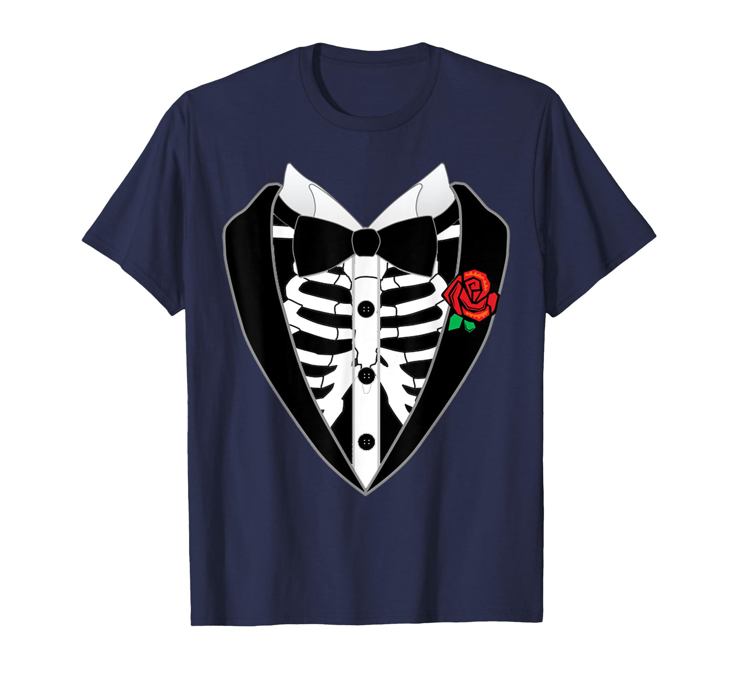 Halloween Costume T-Shirt Tuxedo Skeleton Bow Tie Tux Funny T-Shirt