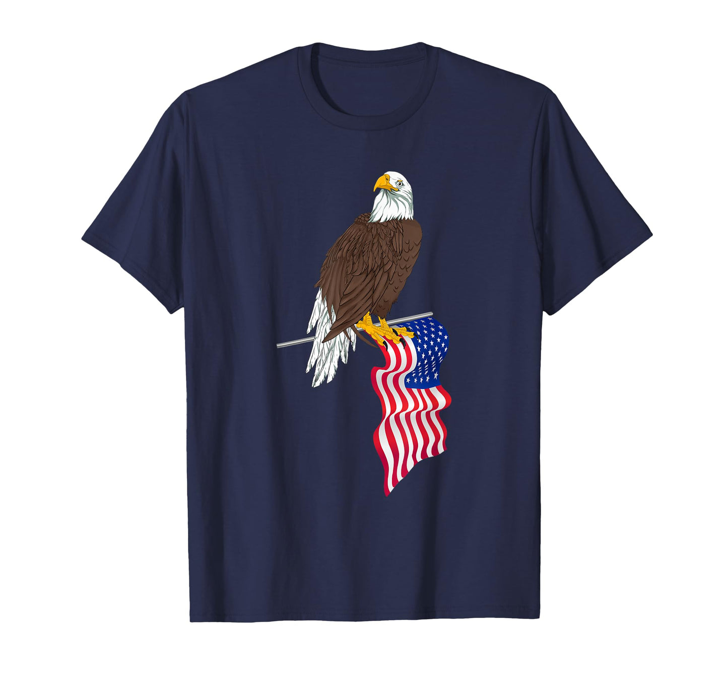 Proud American US Flag Freedom Liberty 4th Of July Eagle Women Kids Men T-Shirt