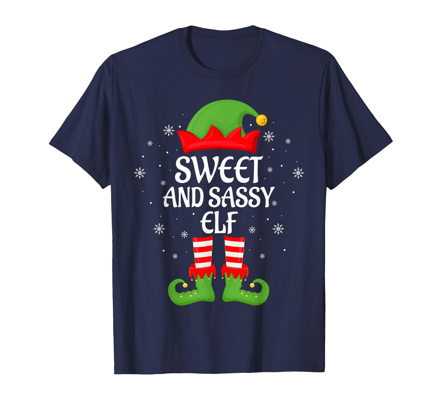 Sweet Sassy Elf Xmas Matching Family Elf Squad Christmas T-Shirt