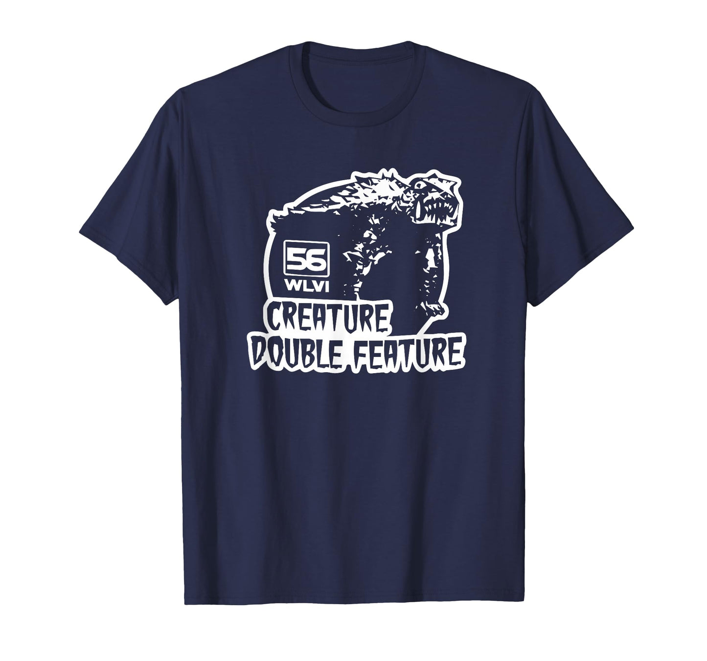 MRS-TEE Unisex-Adults Retro T-Shirt Black Small Creature Double Feature 1970s Vintage Graphic Apparel Crew Neck Short Sleeve
