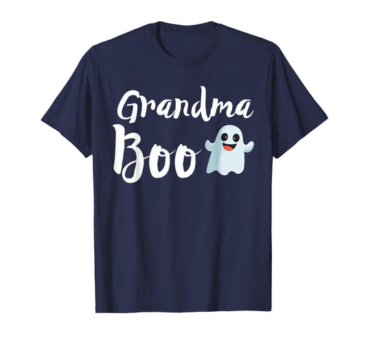 Grandma Boo Halloween Family Matching Ghost Grandmom Gift T-Shirt