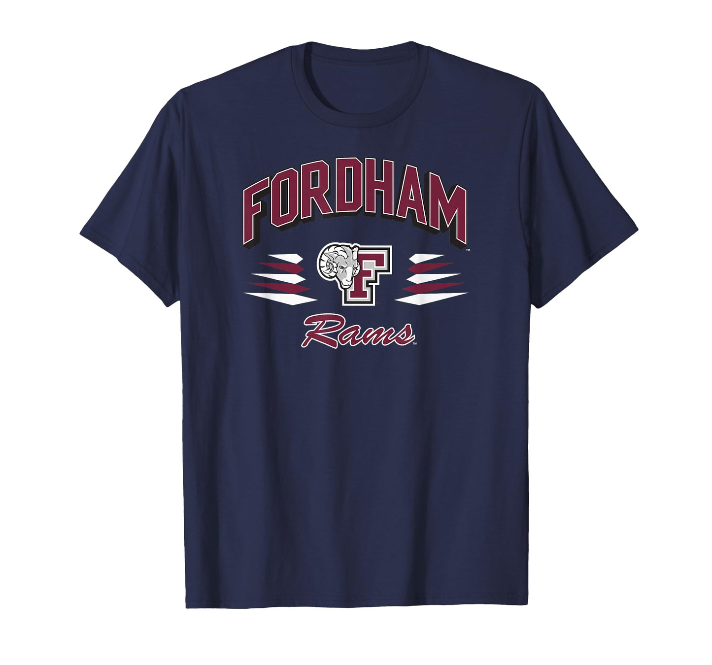 Fordham Rams Retro Diamond Dark Gray Officially Licensed T-Shirt