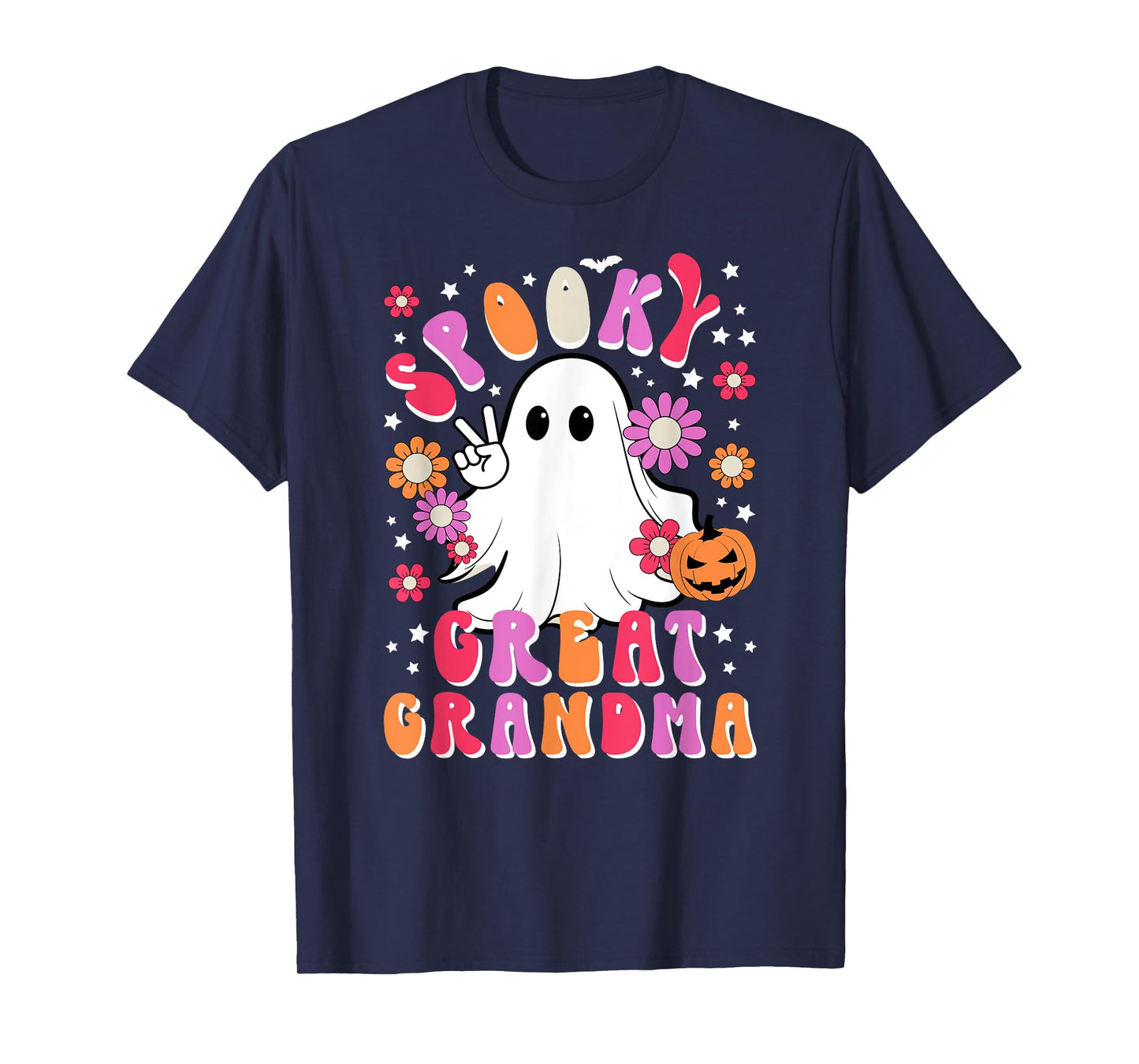 Spooky Great Grandma Halloween Great Grandmother Groovy T-Shirt