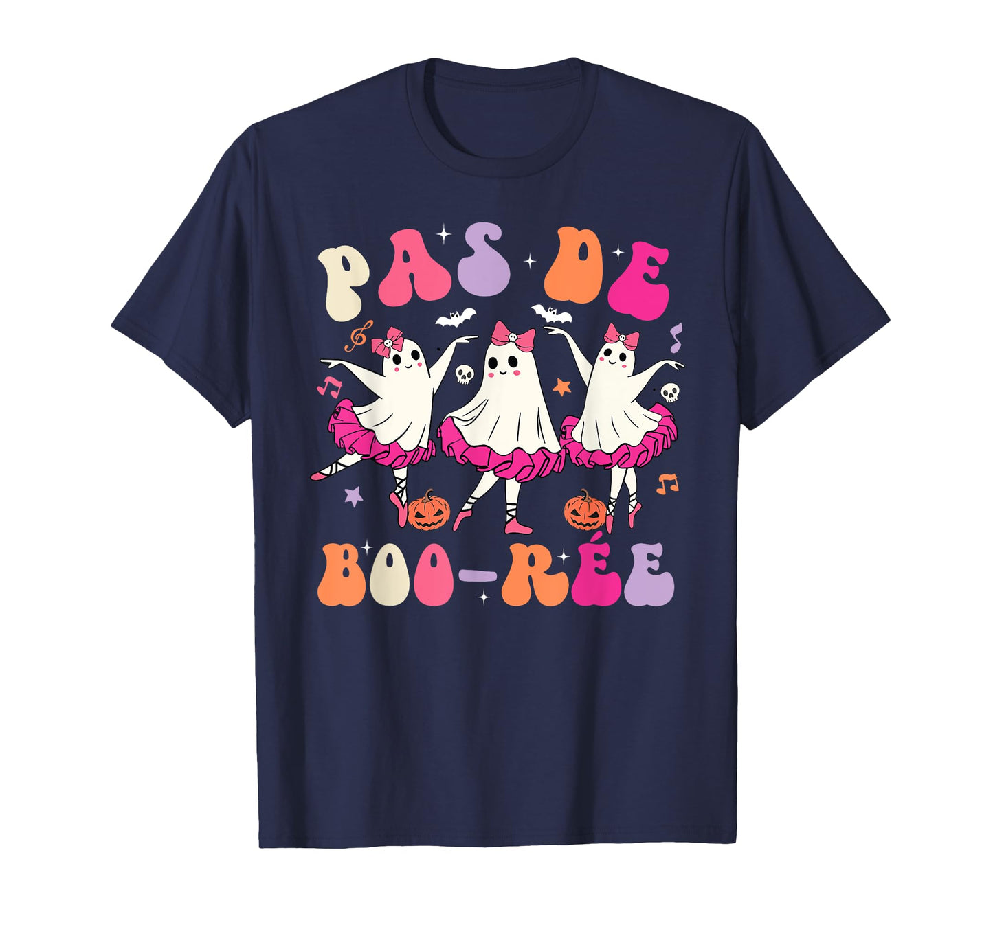 Halloween Dance Teacher Pas De Boo-ree Ghost Ballet Dancer T-Shirt