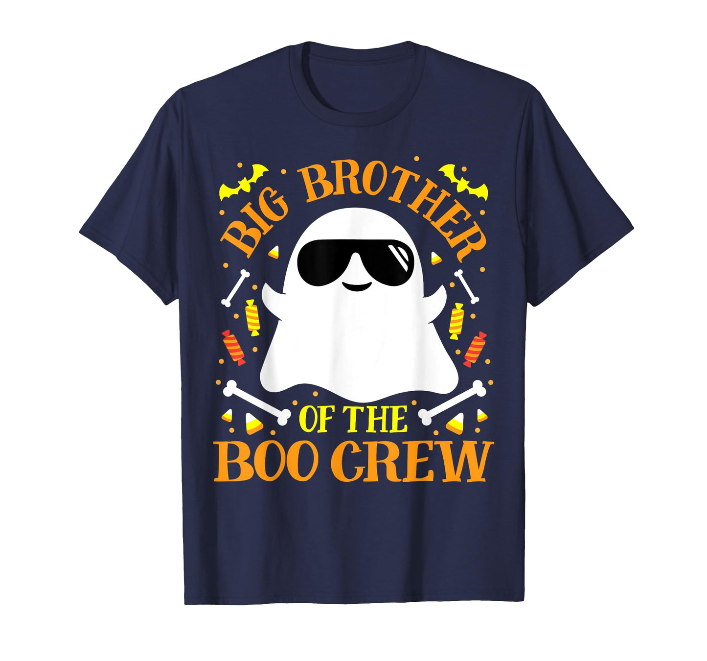 Big Brother Boo Crew Ghost Matching Family Set Boy Halloween T-Shirt