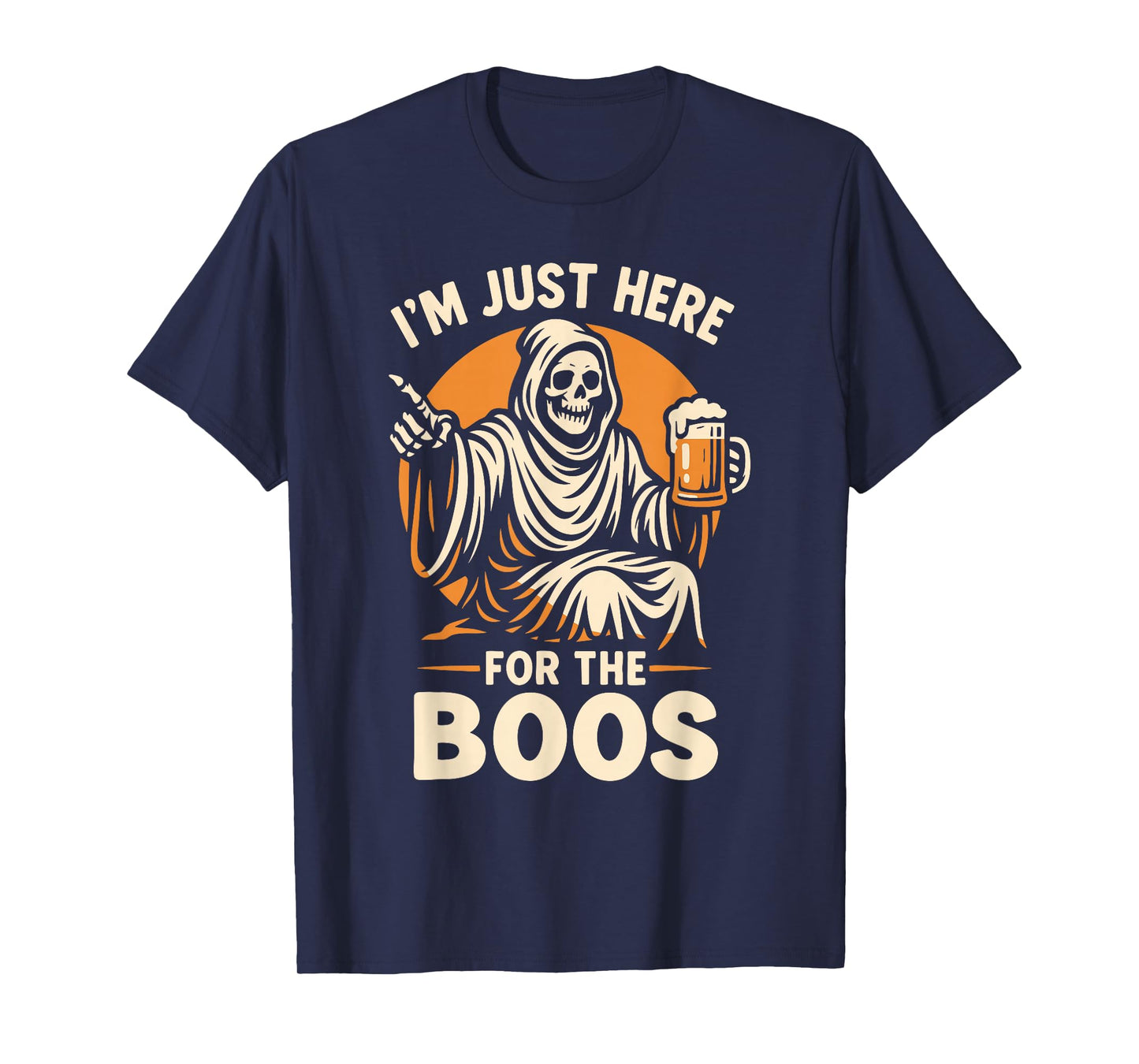 I'm Just Here for The Boos Funny Halloween Ghost Mens Womens T-Shirt