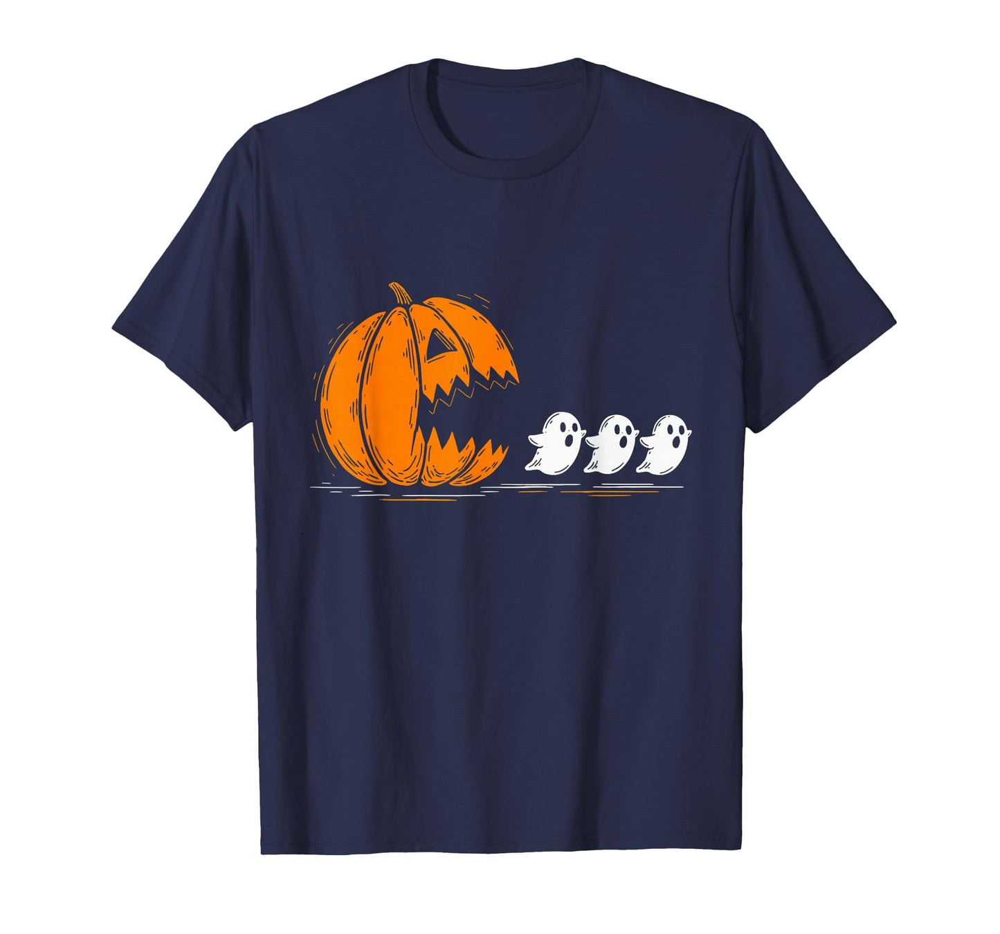 Halloween Pumpkin Eating Ghosts Funny Spooky Costume T-Shirt