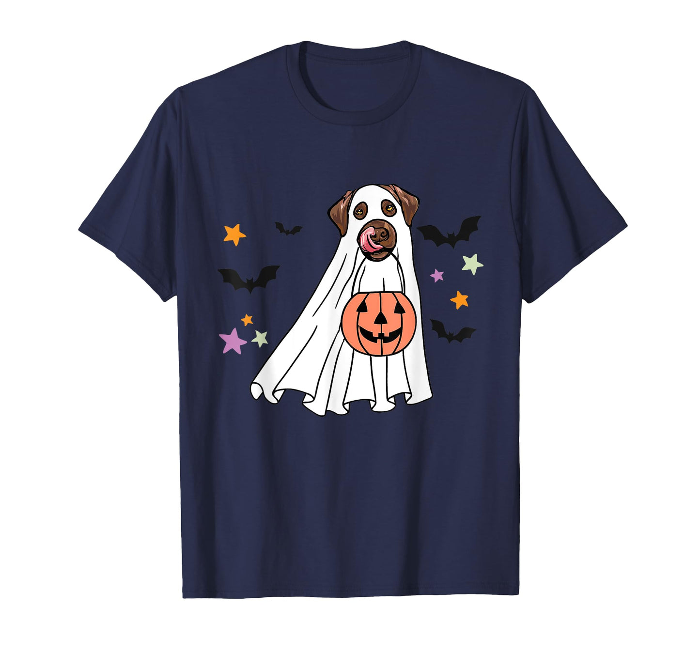 Ghost Chocolate Labrador Retriever Boo Dog Halloween Costume T-Shirt for Men Women
