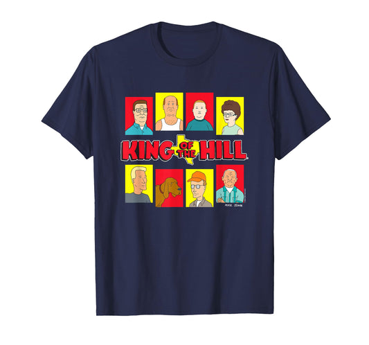King of The Hill Iconic Characters Group Shot Big Portraits T-Shirt