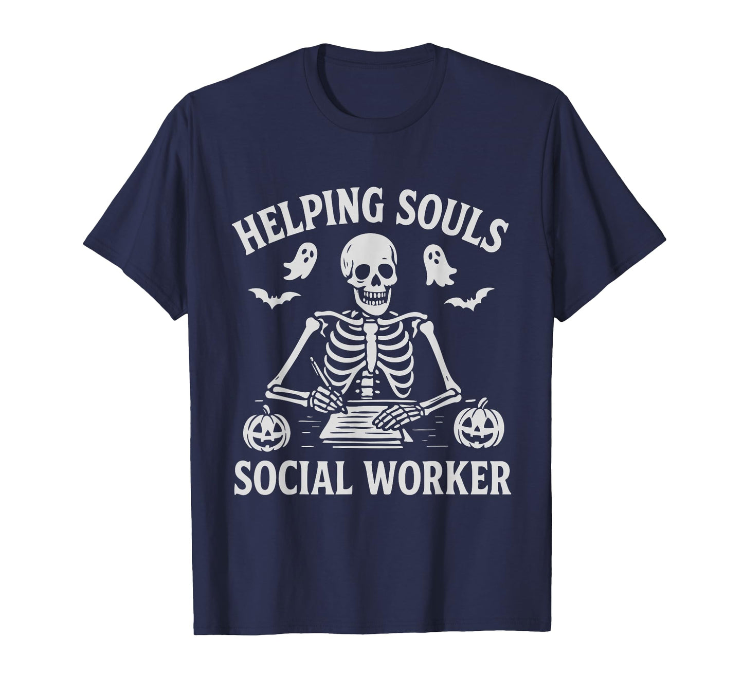 Helping Souls Social Worker Halloween Skeleton T-Shirt