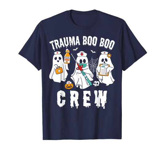 Groovy Trauma Boo Crew Funny Halloween Nurse T-Shirt