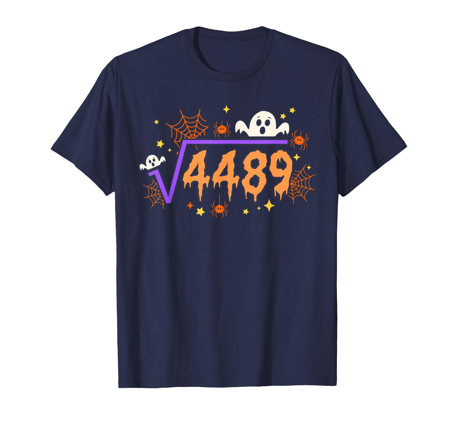 67 Halloween Drip Meme Square Root 4489 Math Ghost Boo T-Shirt