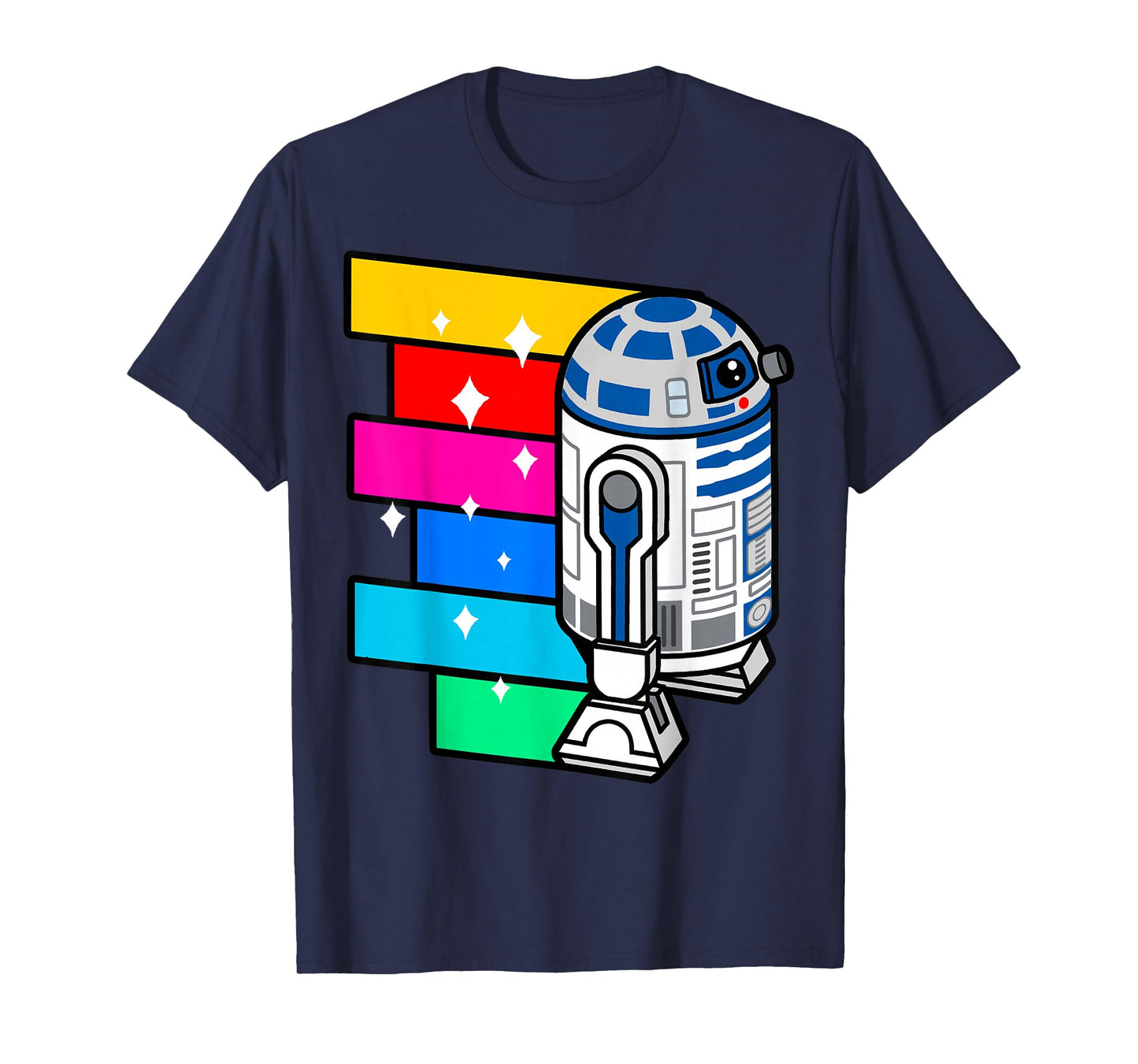 Star Wars R2-D2 Rainbow Roll Cartoon Graphic T-Shirt C1 T-Shirt