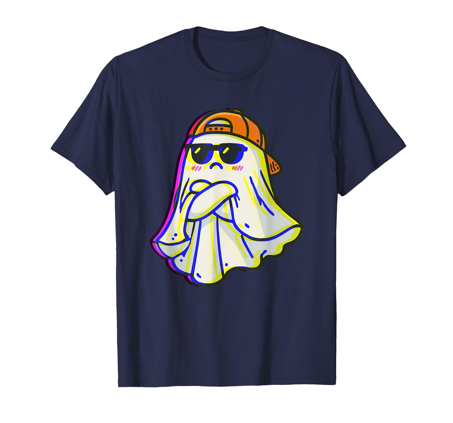 Ghost Trippy Vaporwave Halloween Techno Rave EDM Music Party T-Shirt