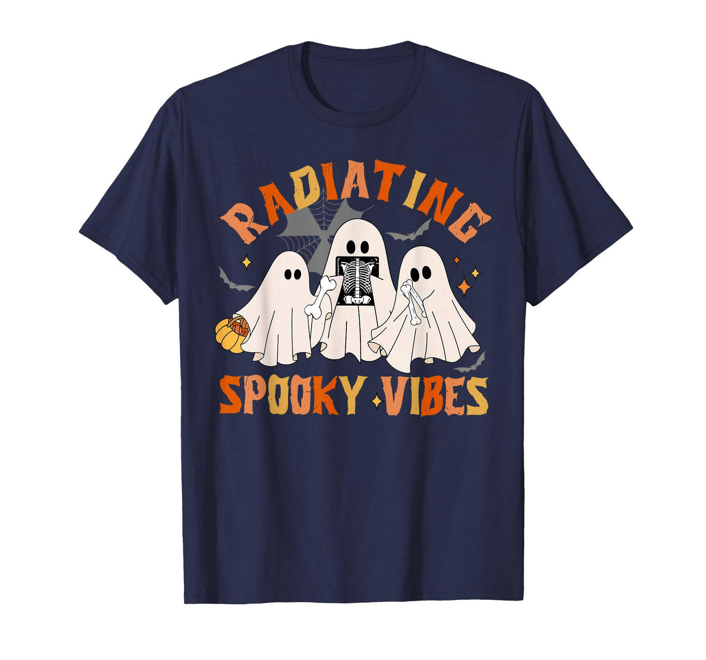 Radiating Spooky Vibes Ghost Halloween X-ray Radiology Tech T-Shirt