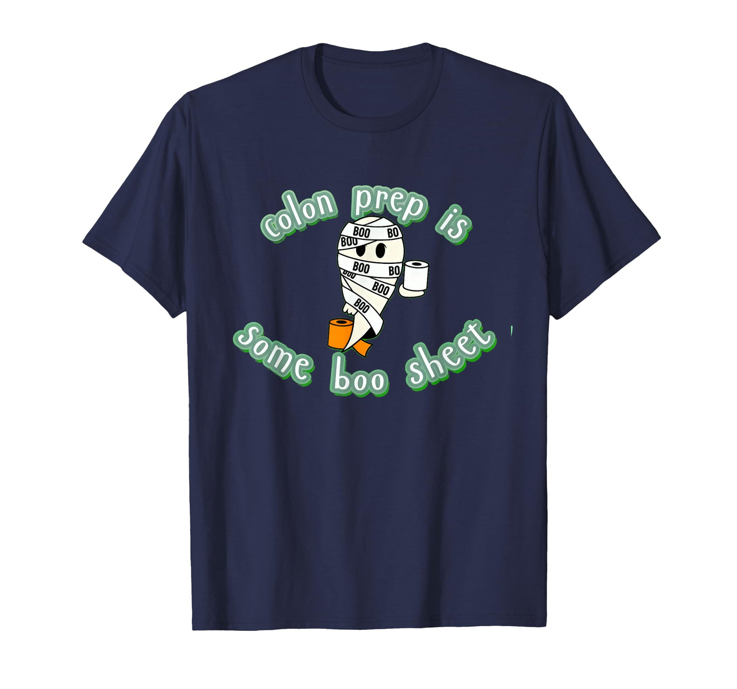 Funny Colonoscopy Prep Ghost Halloween GI Nurse Tee T-Shirt