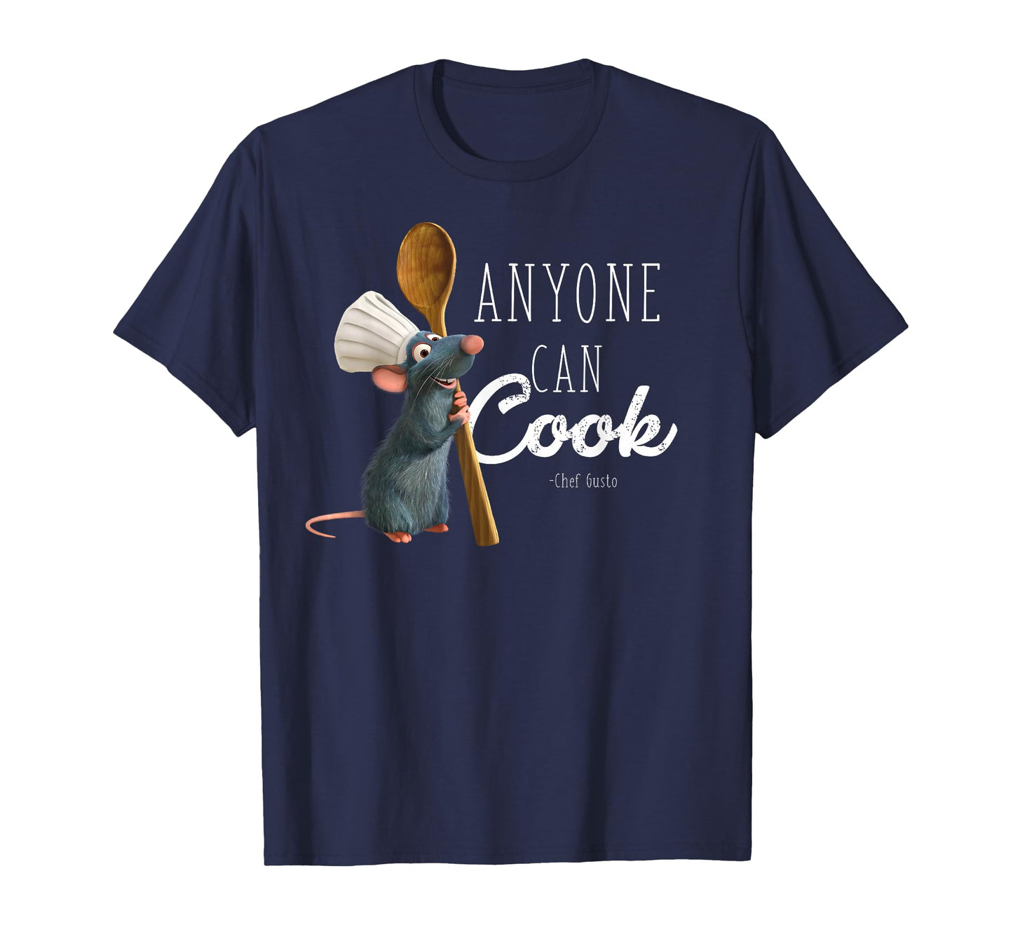 Disney Pixar Ratatouille Remy Anyone Can Cook Quote T-Shirt Small