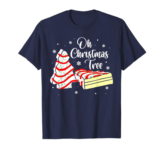Groovy Oh Christmas Tree Cakes Debbie Becky Jen Cake Lovers T-Shirt