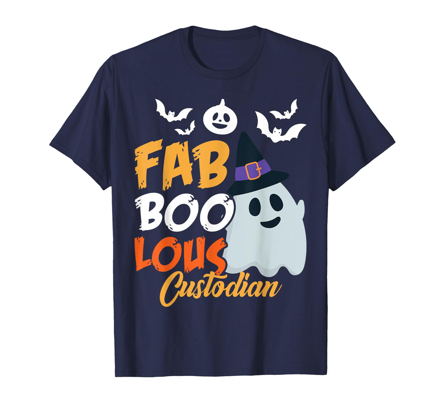 Faboolous Custodian Funny Scary Ghost Halloween Costume T-Shirt