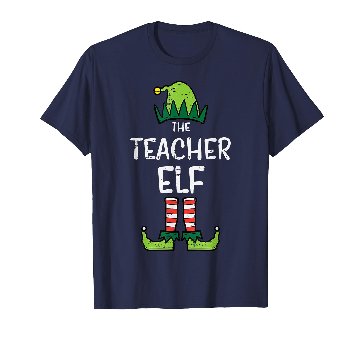 Teacher Elf Xmas Matching Christmas For Family Men Women T-Shirt