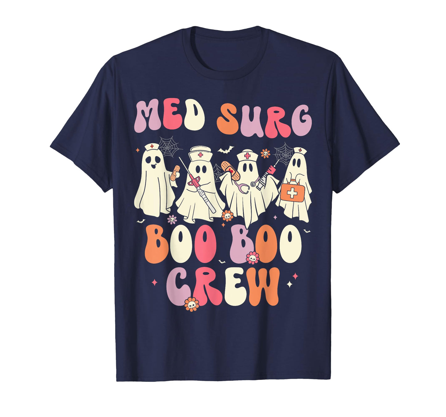 Halloween Med Surg Boo Crew Nurse Ghost T-Shirt