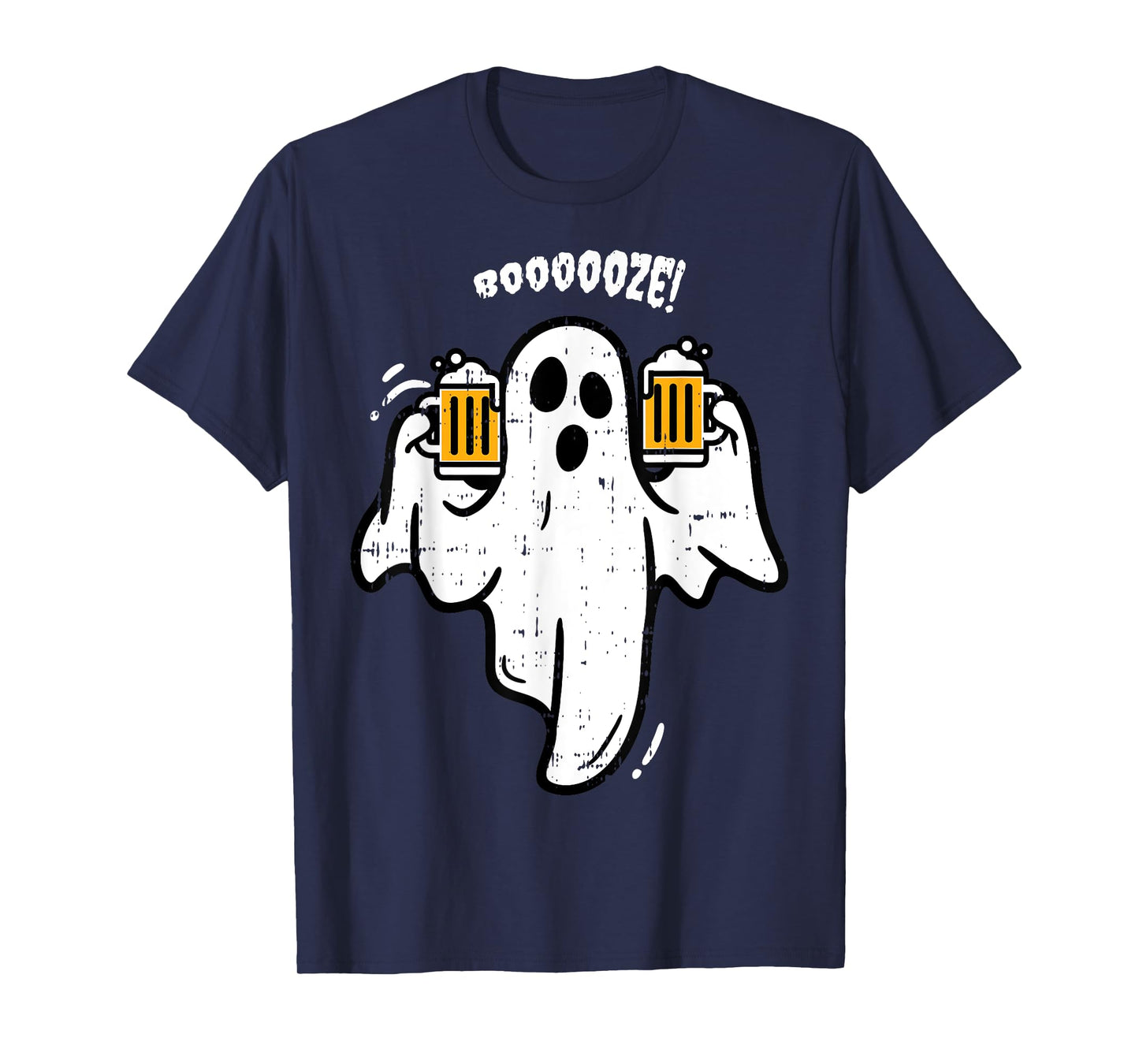 Booze Boo Ghost Drinking Beer Costume Easy Halloween Gifts T-Shirt