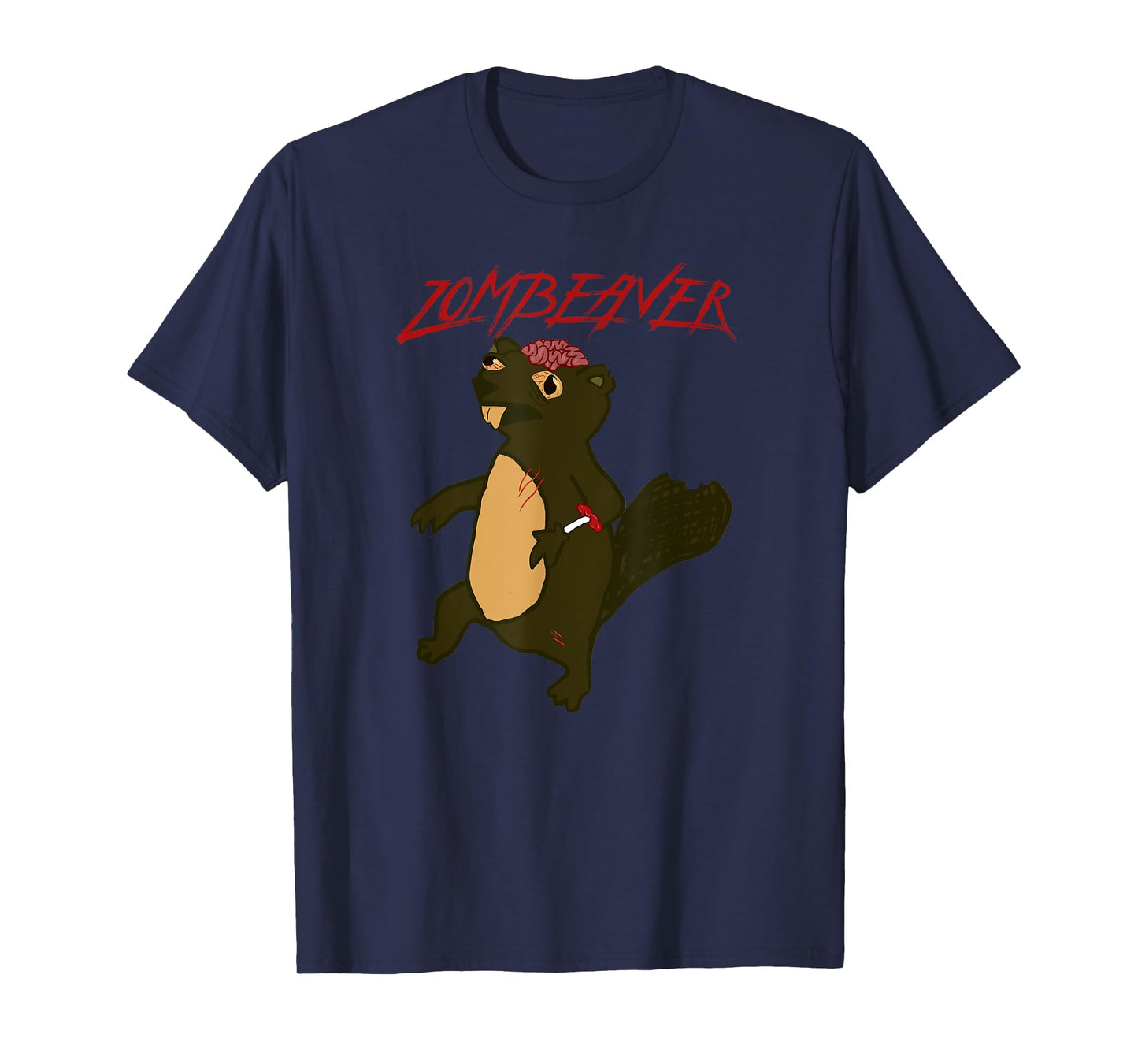 Zombeavers Shirt Funny Zombie Beaver Joke Spooky Zombeaver T-Shirt