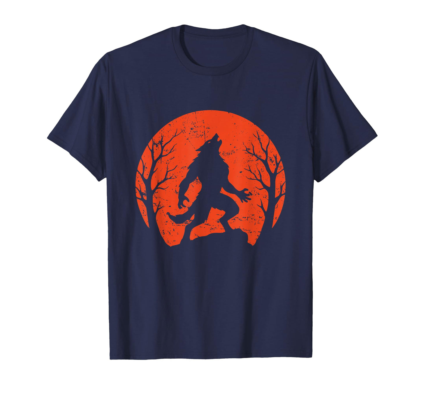 Howling Werewolf Halloween Moon T-Shirt